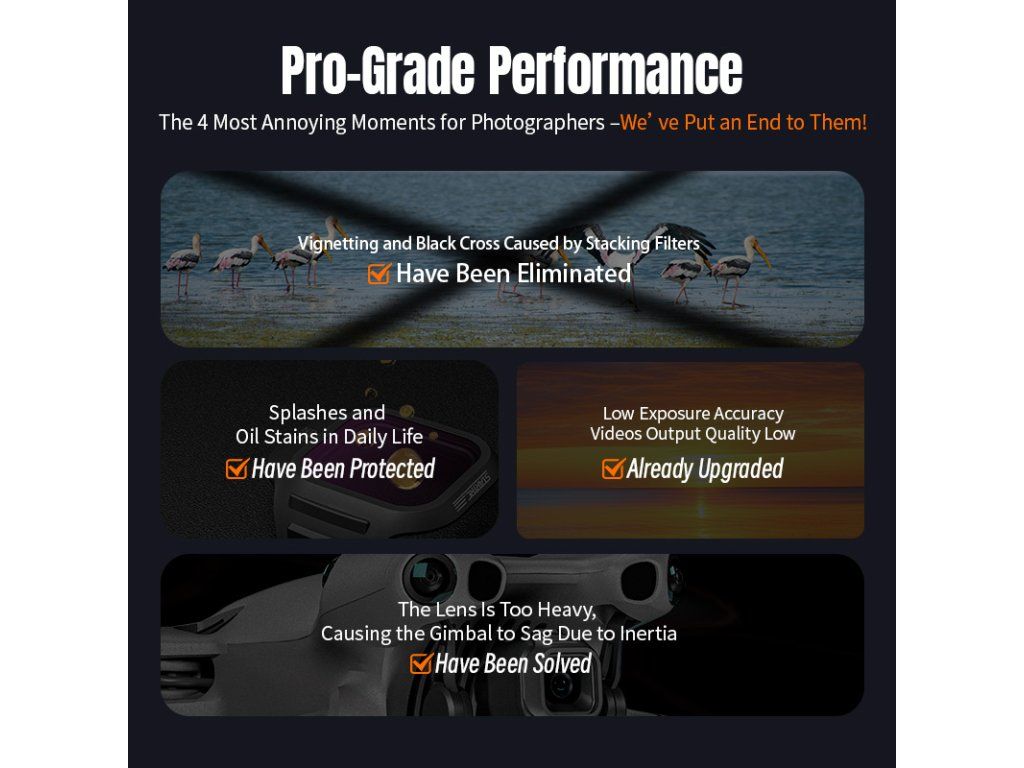 Vlastnosti optických filtrů STARTRC pro DJI Mini 5 Pro