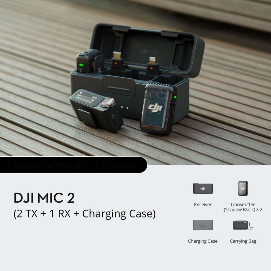 DJI Mic 2 (2 TX + 1 RX + Charging Case)