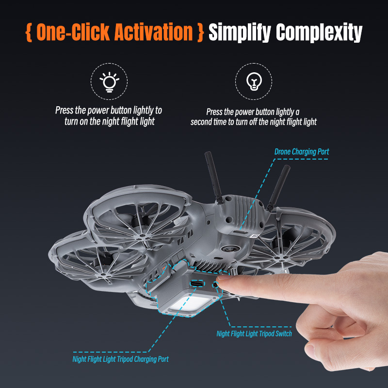 Osvětlený podvozek s LED pro DJI Neo 2