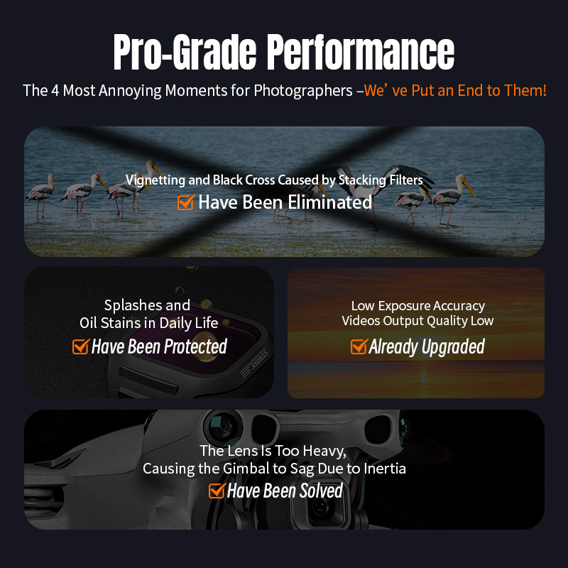 Sada filtrů pro DJI Mini 5 Pro obsahuje CPL, ND16 a ND64