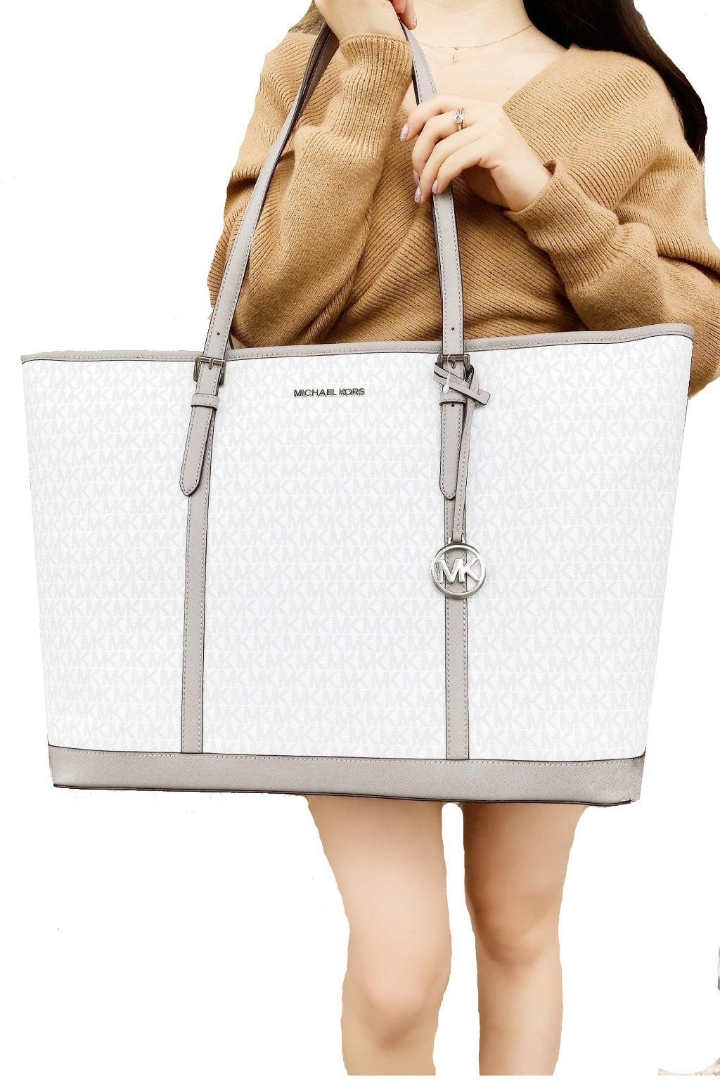Michael kors jet set travel bright white sale