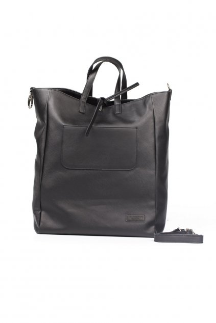 Velka znackova shopping kabelka Trussardi v sede barve (2)