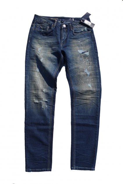 Značkové pánské rifle Gaudi - Blu Scuro (Barva Denim, Velikosti 34)