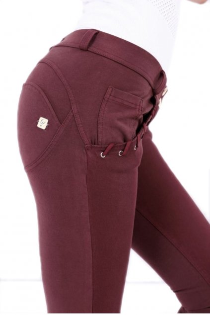 Freddy wrup kalhoty superskinny burgundy (3)