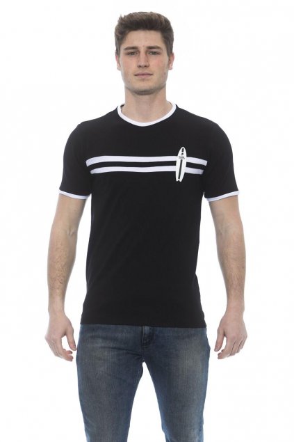 Tricko Karl Lagerfeld Cerne logo (1)