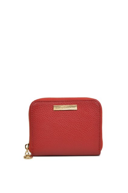 Damske penezenky saffiano cervene penezenky kozene penezenky Sofia Cardoni Calvin Klein penezenky damske guess penezenky se zlatym kovanim cervena barva velke damske penezenky znackove penezenky made in italy (4)