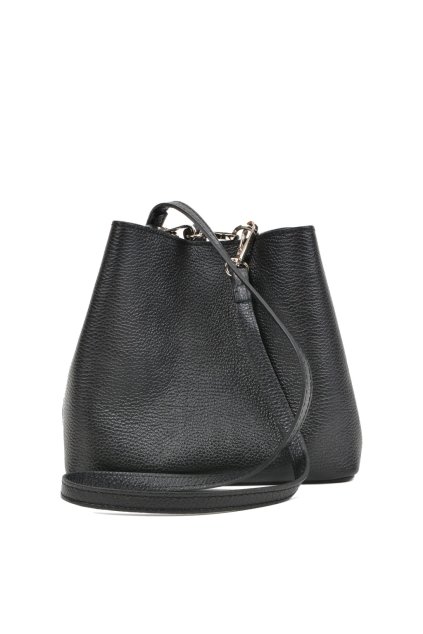 Mala kozena znackova kabelka bucket Mangotti Bucket bag replay raplh lauren guess cerna kuze mala crossbody kabelky dámske znackove kabelky male mall kabelky ikonicke kozene kabely made in italy prava kuze pytlik (5)