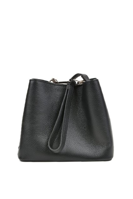 Mala kozena znackova kabelka bucket Mangotti Bucket bag replay raplh lauren guess cerna kuze mala crossbody kabelky dámske znackove kabelky male mall kabelky ikonicke kozene kabely made in italy prava kuze pytlik (5)