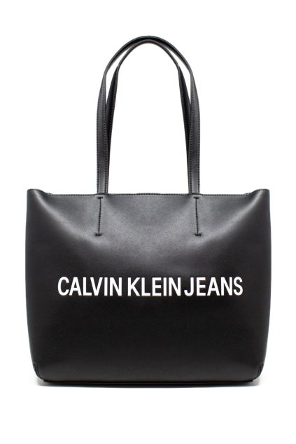 Kabelka Calvin Klein Cerna A4 tote shoper shopperka CKJ pres rameno znackova kabelka CK (1)