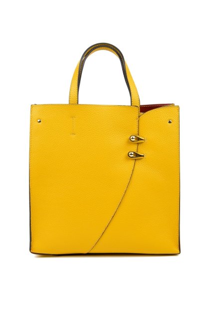 Znackova kozena kabelka Made In Italy prava kuze zluta kabelky kabelky guess stylove kabelky obag dustbag darek pro zenu jedinecne kabelky italska znacka podsivka ck lauren bag Luisa Vannini (3)