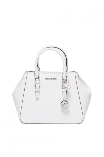 Michael Kors Satchel Charlotte Optic White Kabelky MK POwder plush Blossom Kabelky Korsk PRaha znackove kabelky luxusni kabelky luxurybags saffiano Kors kabelka Bila Stribrne kovani MK kabelky outlet kors Brno (8)