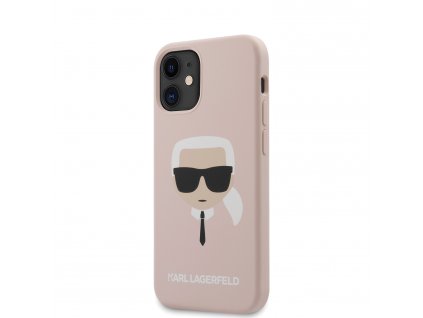 Karl Lagerfeld Head Silikonový Kryt pro iPhone 12 Light Pink