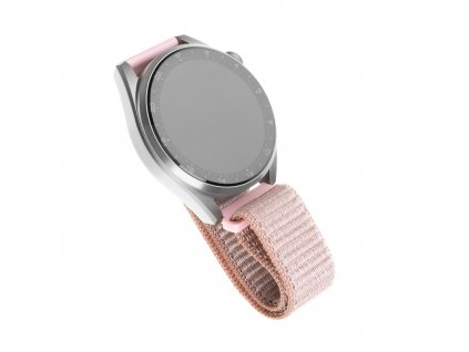 Nylonový řemínek FIXED Nylon Strap s šířkou 22mm pro smartwatch, růžově zlatý