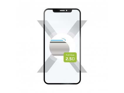 Ochranné tvrzené sklo FIXED Full-Cover pro Motorola Moto E22s, lepení přes celý displej, černé