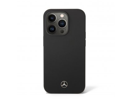 Mercedes Liquid Silicone Zadní Kryt pro iPhone 14 Pro Max Black