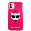 Karl Lagerfeld TPU Choupette Head Kryt pro iPhone 11 Fluo Pink