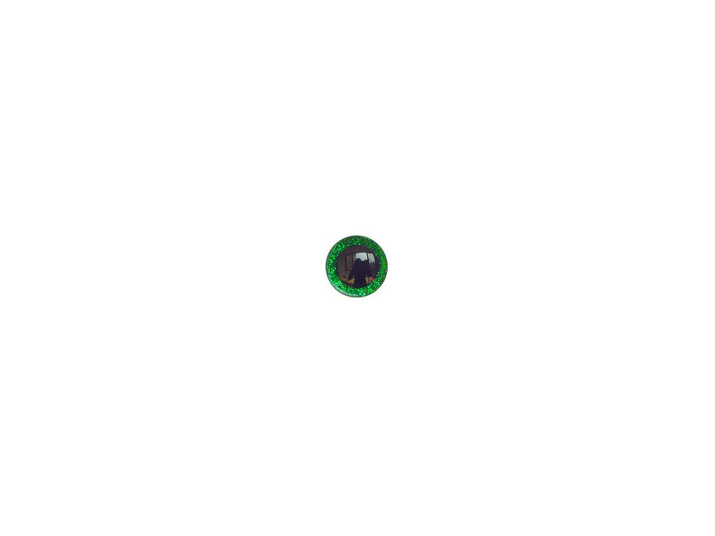 Safety eyes with glitter 12mm, color 07 green