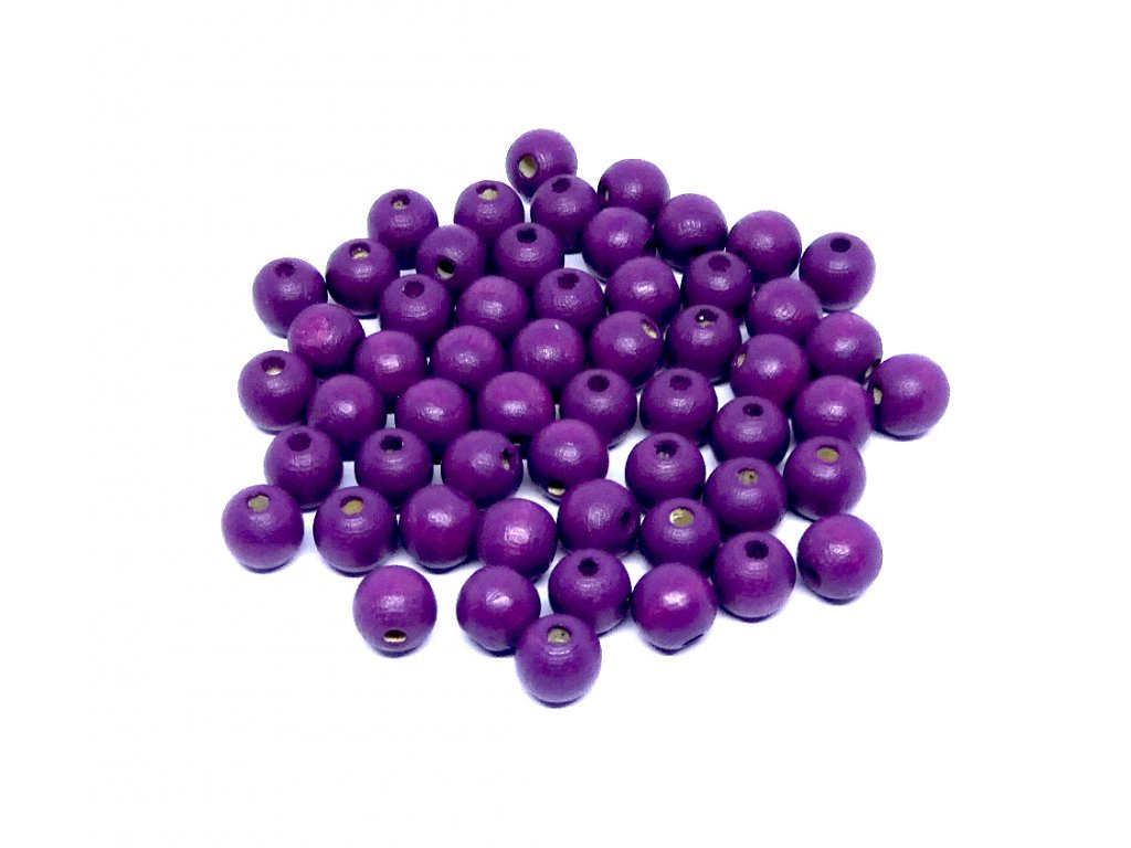 Wooden bead 6 mm, color purple 857L