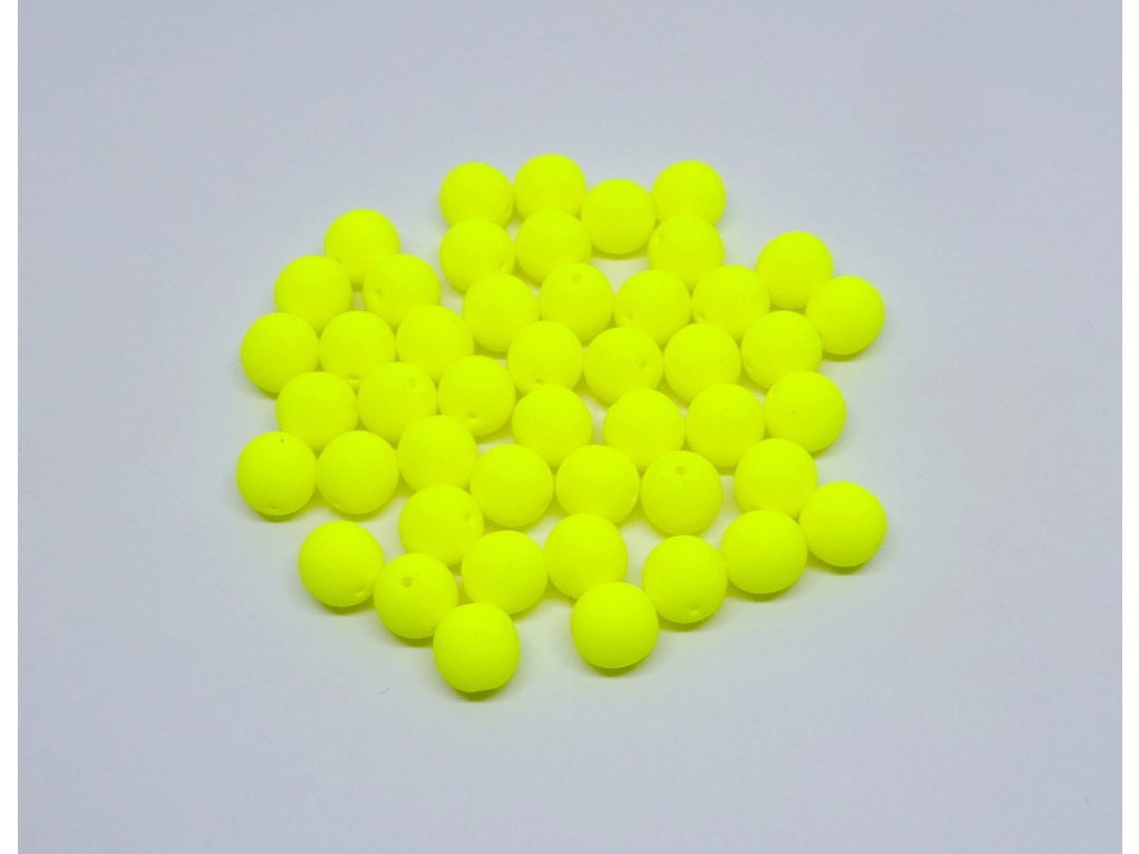 Pressed glass beads, 6 mm round shape, color 25121