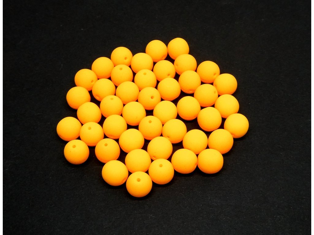 Pressed glass beads, 6 mm round shape, color 25143