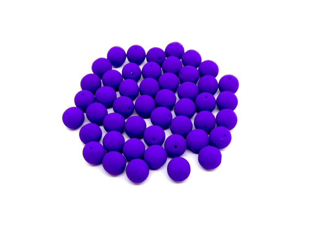 Pressed glass beads, 6 mm round shape, color 25126