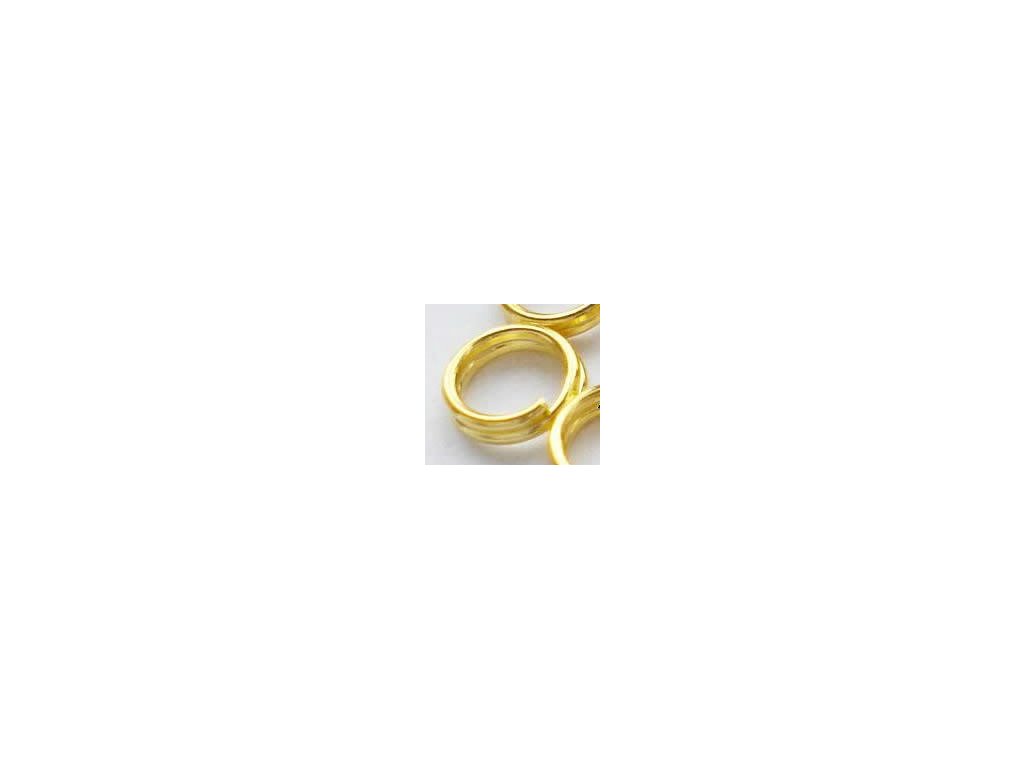 Double ring 6x0.7 mm, gold color