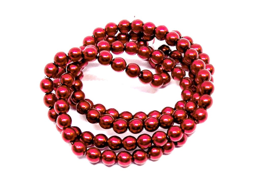 Wax-coated glass pearls 6 mm, color 70499