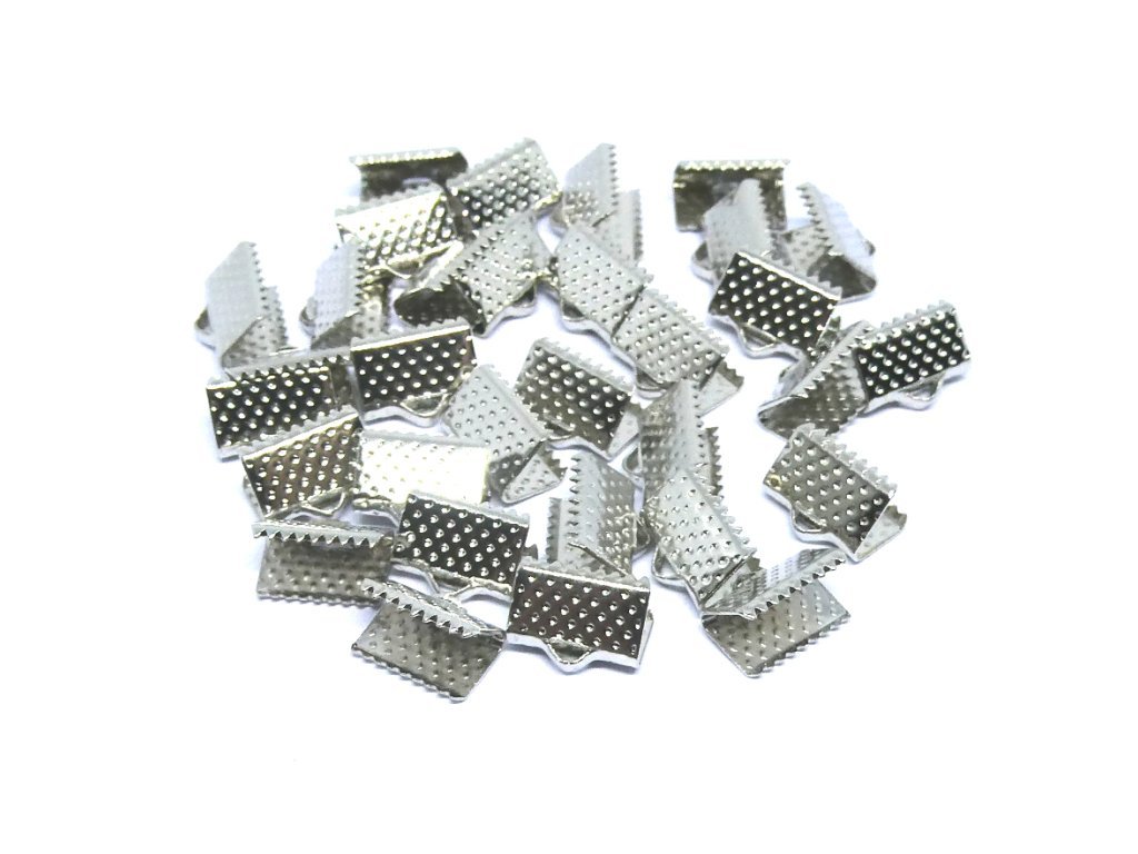 End cap for ribbon 16x8x6 mm, platinum color