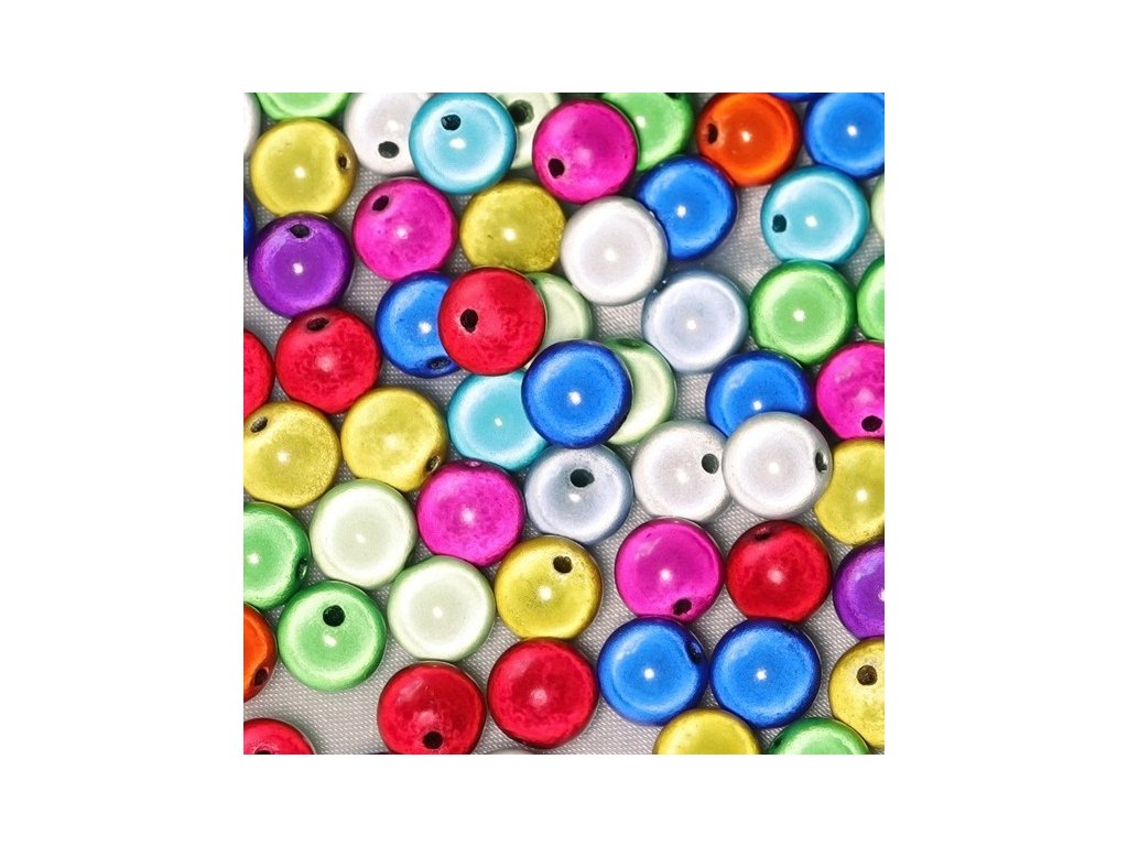Plastic beads - miracle, 10 mm, mix of colors