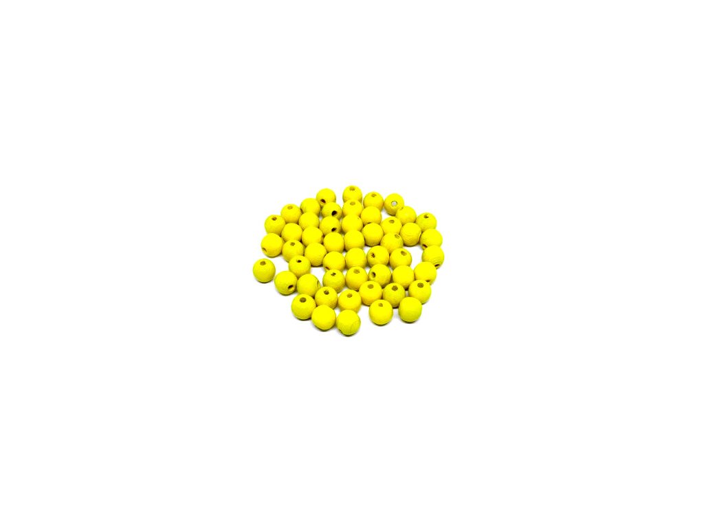 Wooden bead 8 mm, color yellow 881L