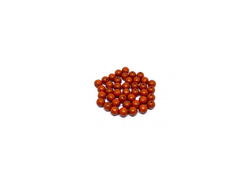 Wooden bead 8 mm, color brown 837L