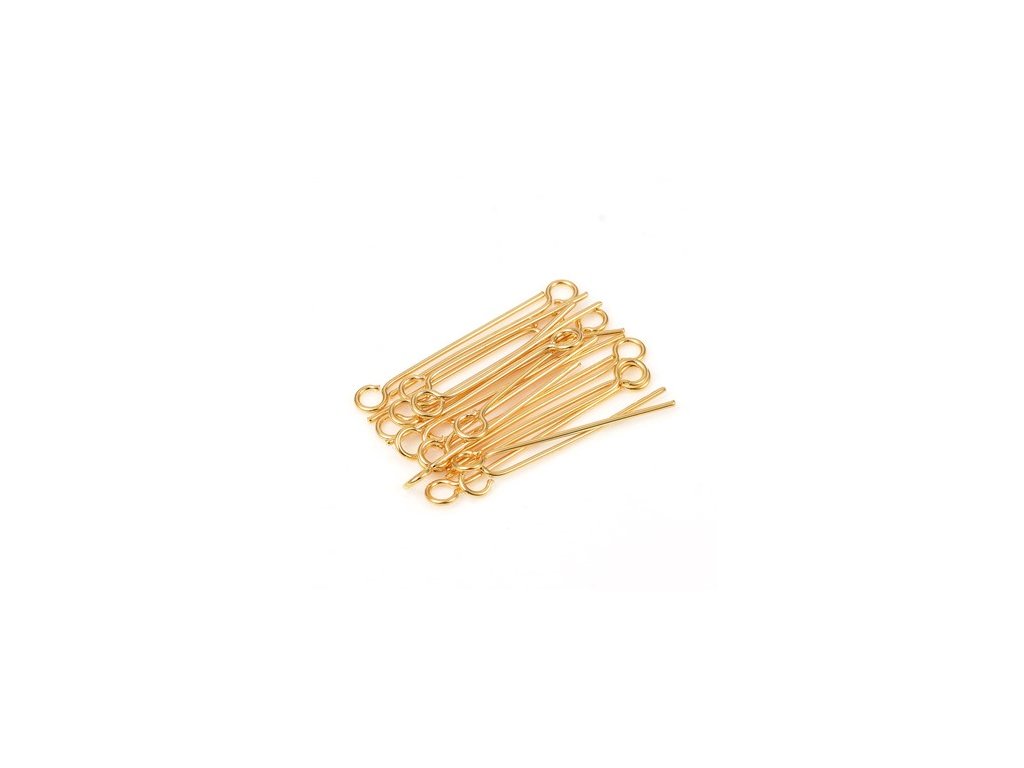 Eye pin, 50×0.6 mm, stainless steel 304, gold color