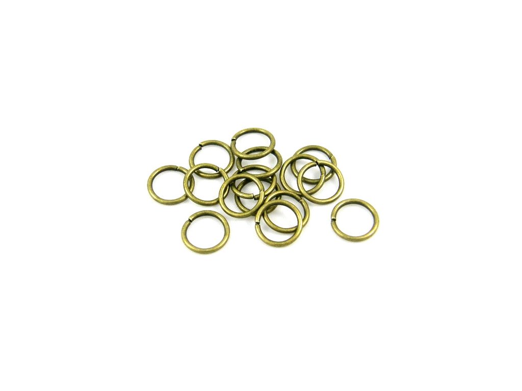 Jump ring 10x1.2 mm, antique bronze color