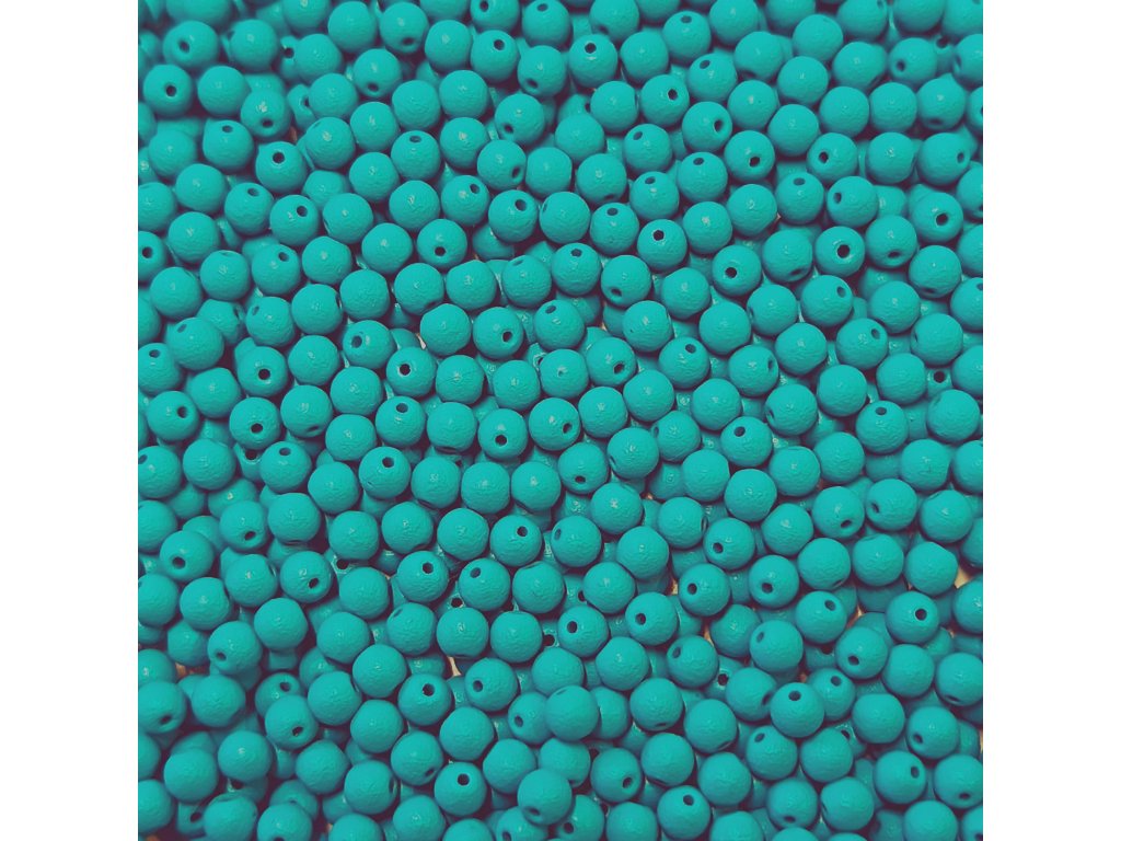 Pressed glass beads, 4 mm round shape, color 02010/22005 COLOR FIX