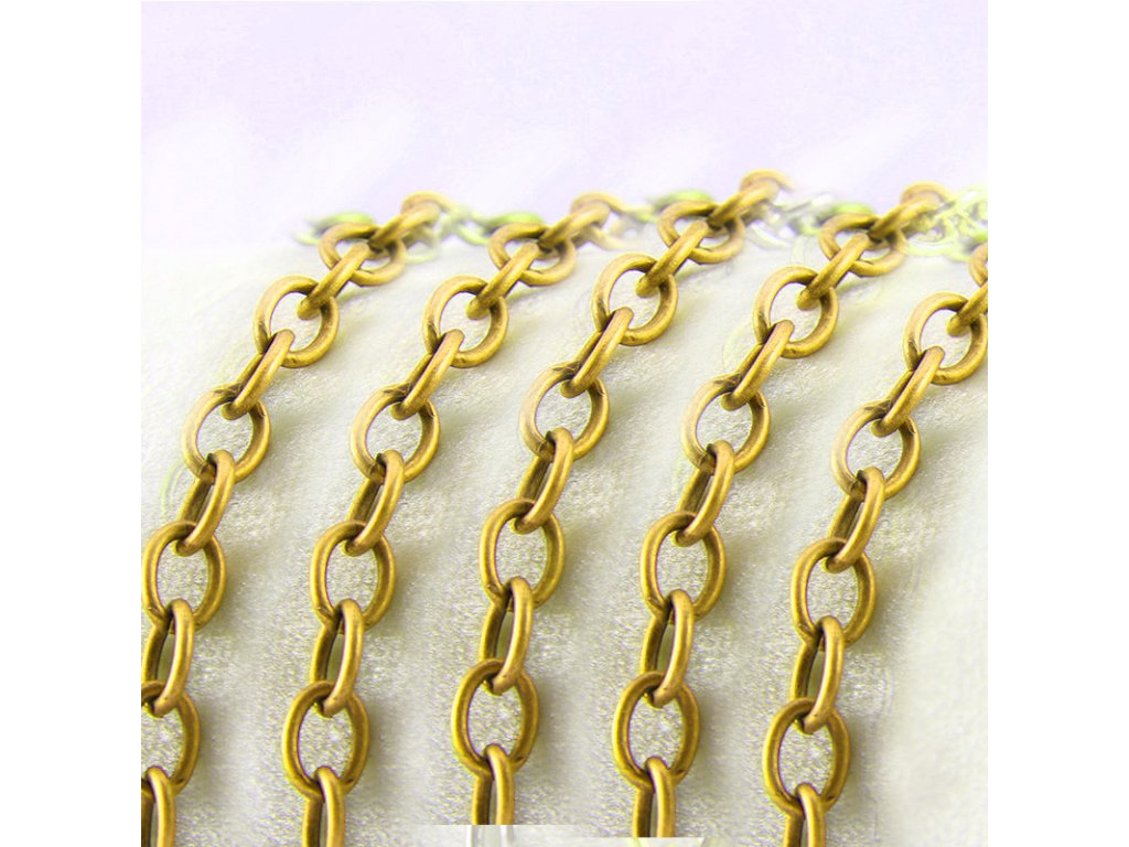 Round chain 4x4x0.8 mm, gold color