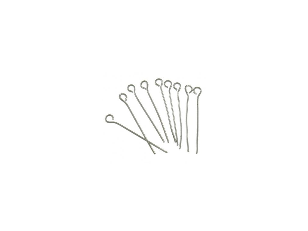 Eye pin 40x0.7 mm, silver color