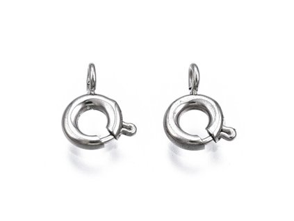 Round clasp 8x6.5x1.5 mm, steel 304