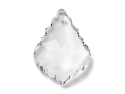 Glass pendant, 37x25x9 mm, crystal