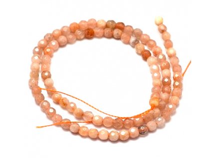 Sunstone 4 mm, faceted