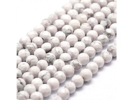 Howlite 4 mm, faceted