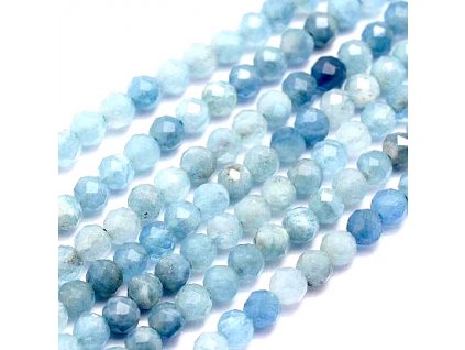 Aquamarine 4 mm, faceted