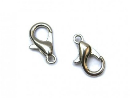 Lobster clasp 14 mm, platinum color