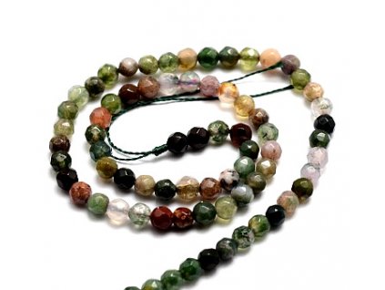 Indian agate 4 mm, faceted