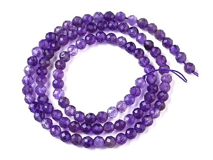 Amethyst 4 mm, faceted