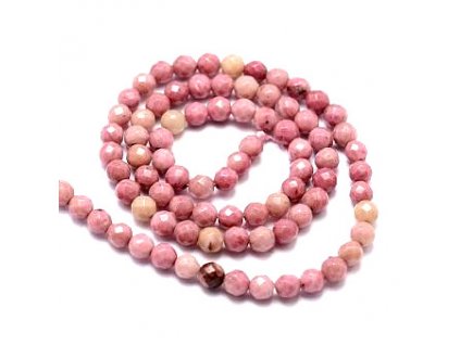 Rhodonite faceted 4 mm