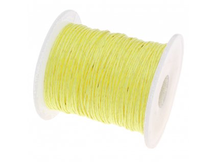 Waxed cotton cord 1 mm, light yellow
