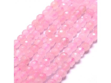Faceted rose quartz 3 mm