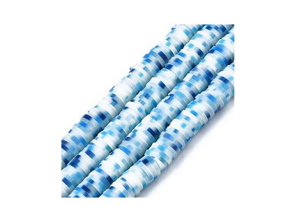 Polymer Heishi beads 6x0.5 mm, color blue 93