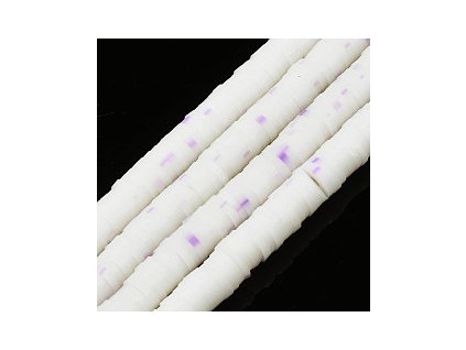 Polymérové korálky Heishi 6x0,5 mm, farba plum 98