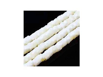 Polymérové korálky Heishi 6x0,5 mm, farba floral 25